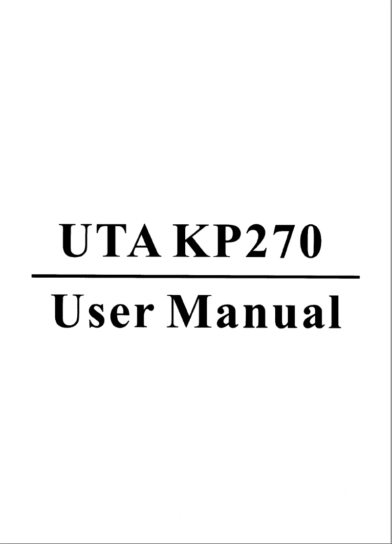 Imagen de la primera página del manual del dispositivo KSK270