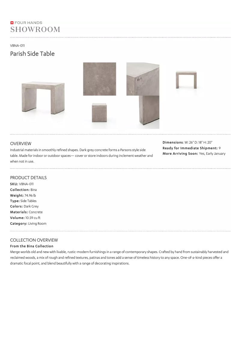 Página 1 del manual Manual de usuario Four Hands VBNA-011