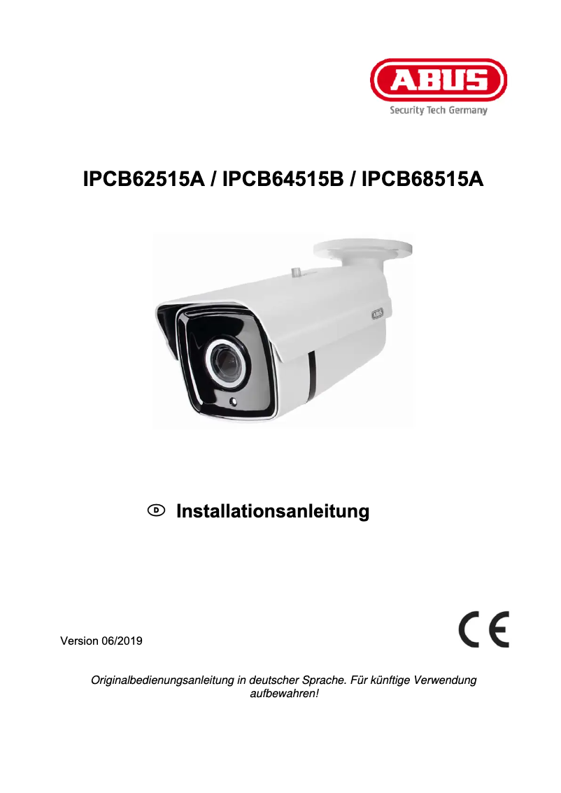 Página 1 del manual Guía de instalación Abus IPCB68515A