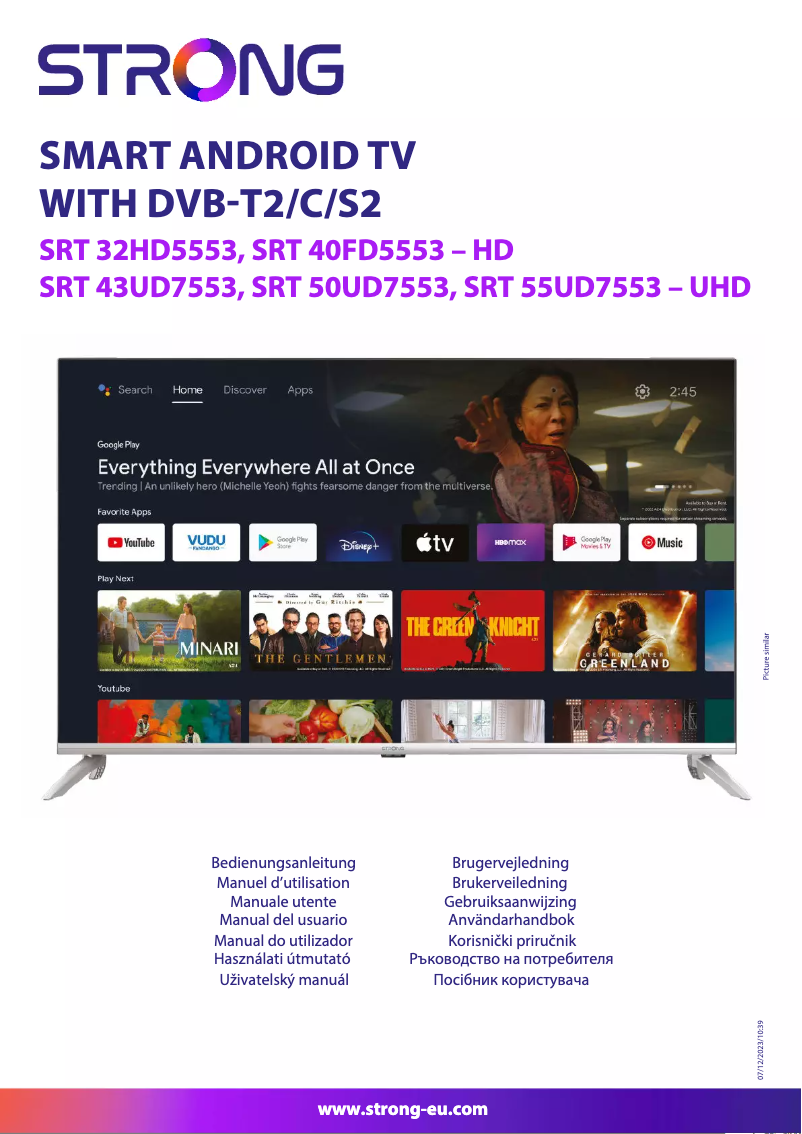 Image de la première page du manuel de l'appareil SRT 43UD7553