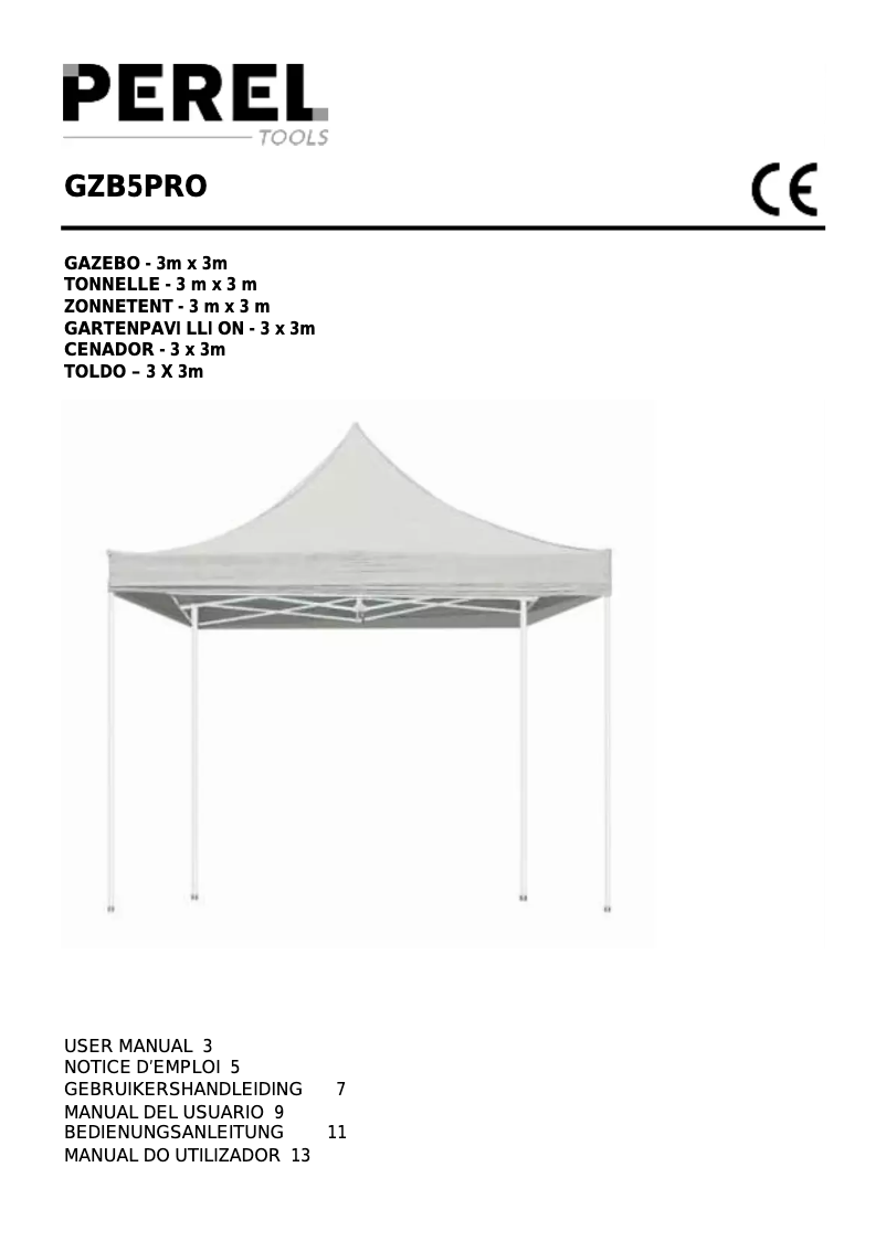 Page n°1 - Manuel utilisateur Velleman Perel GZB5PRO