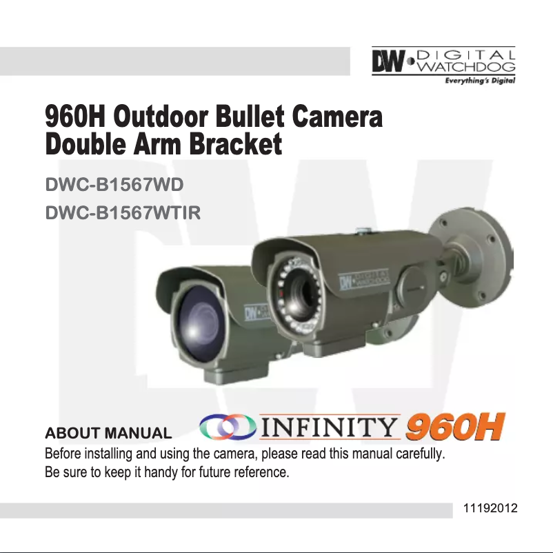 Page 1 de la notice Manuel utilisateur Digital Watchdog Infinity 960H DWC-B1567WTIR