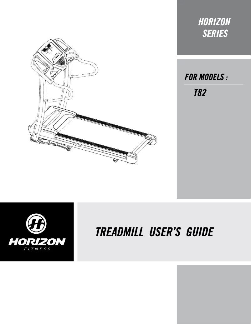 Página 1 del manual Manual de usuario Horizon Fitness Horizon T82