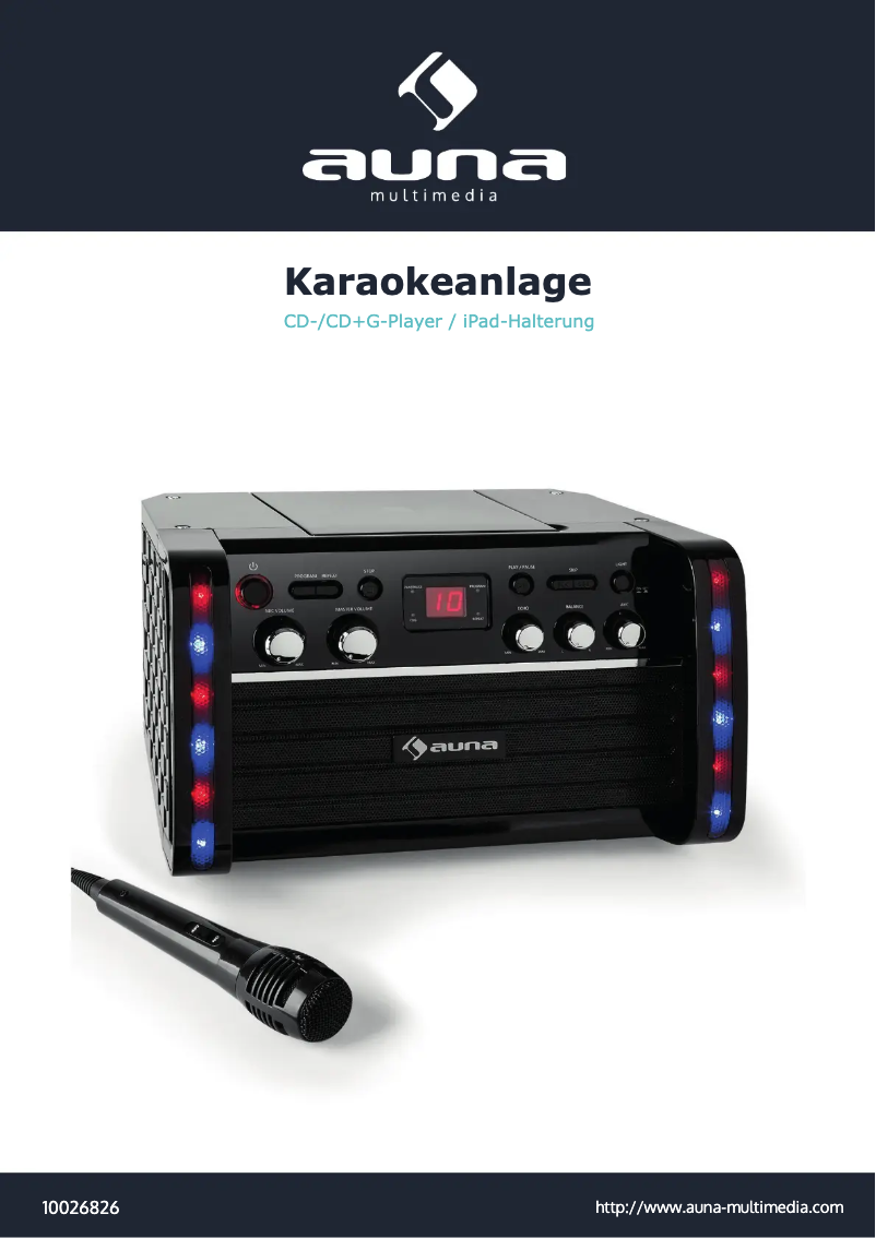 Page 1 de la notice Manuel utilisateur Auna DiscoFever