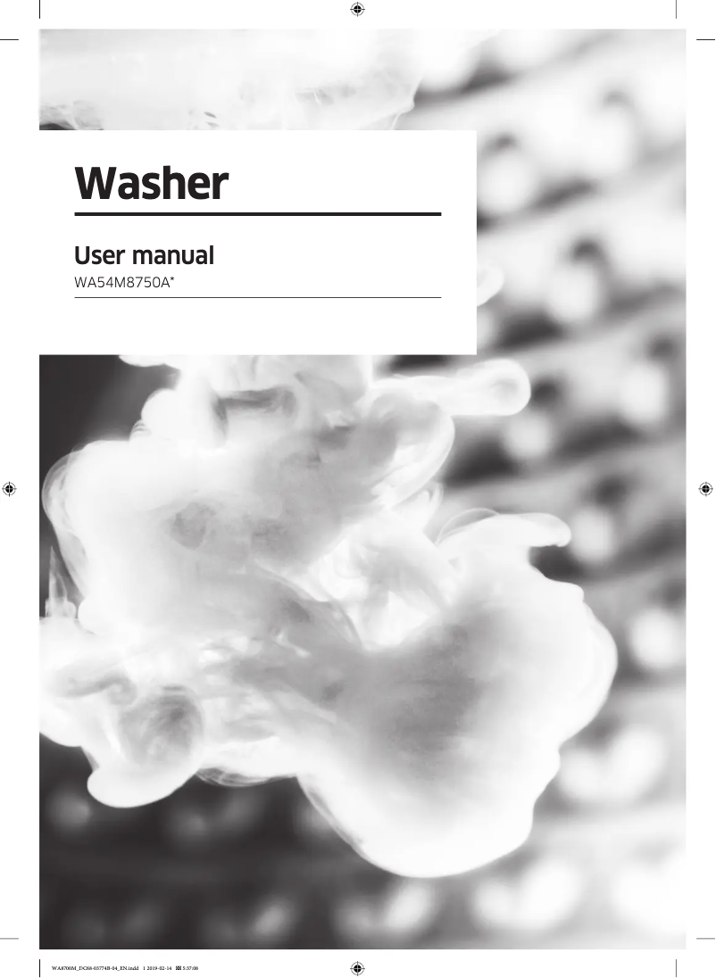 Page 1 de la notice Guide d'installation Samsung WA54M8750A