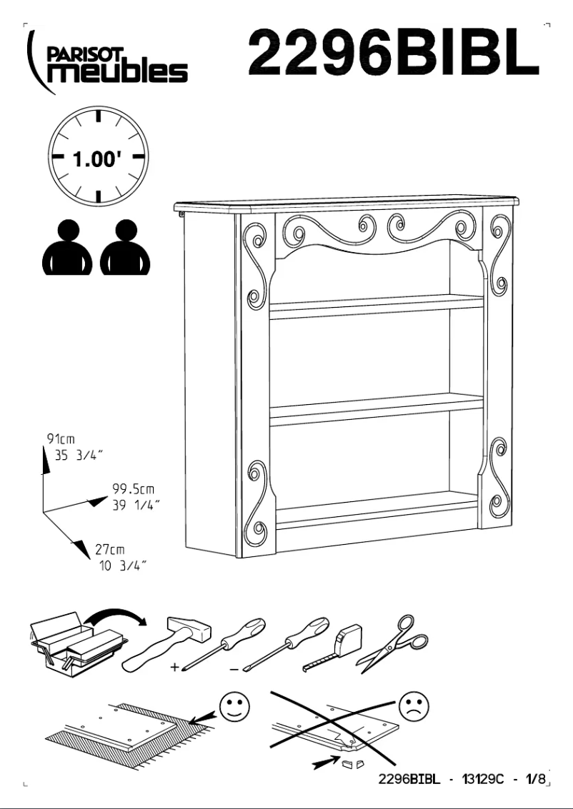 Image de la première page du manuel de l'appareil Alice 2296BIBL