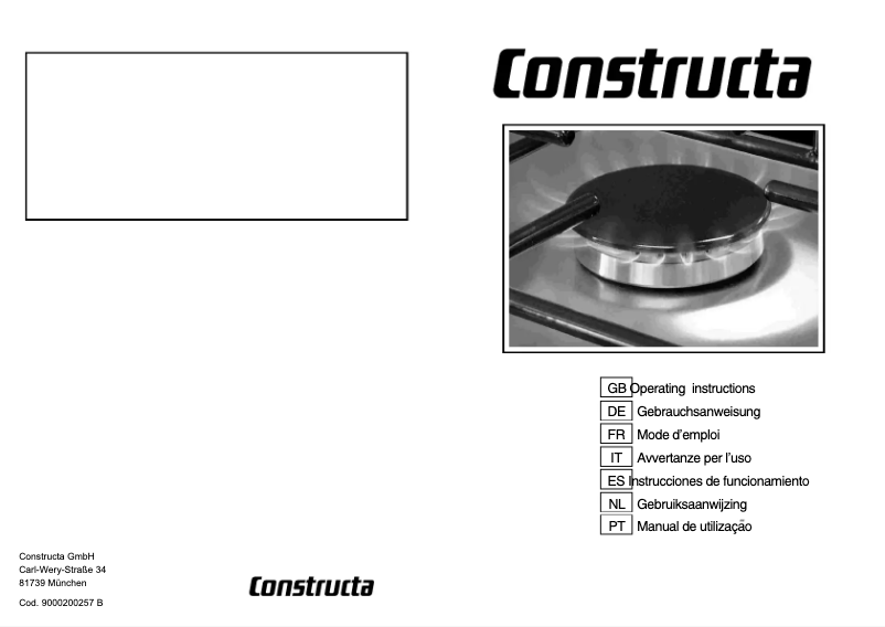 Page n°1 - Manuel utilisateur Constructa CA114250