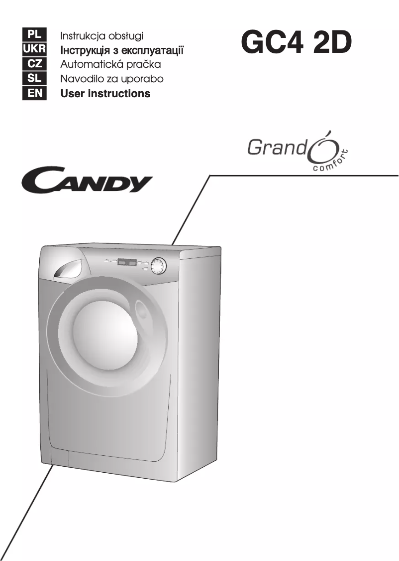 Page n°1 - Manuel utilisateur Candy GC4 1062D2/2-S