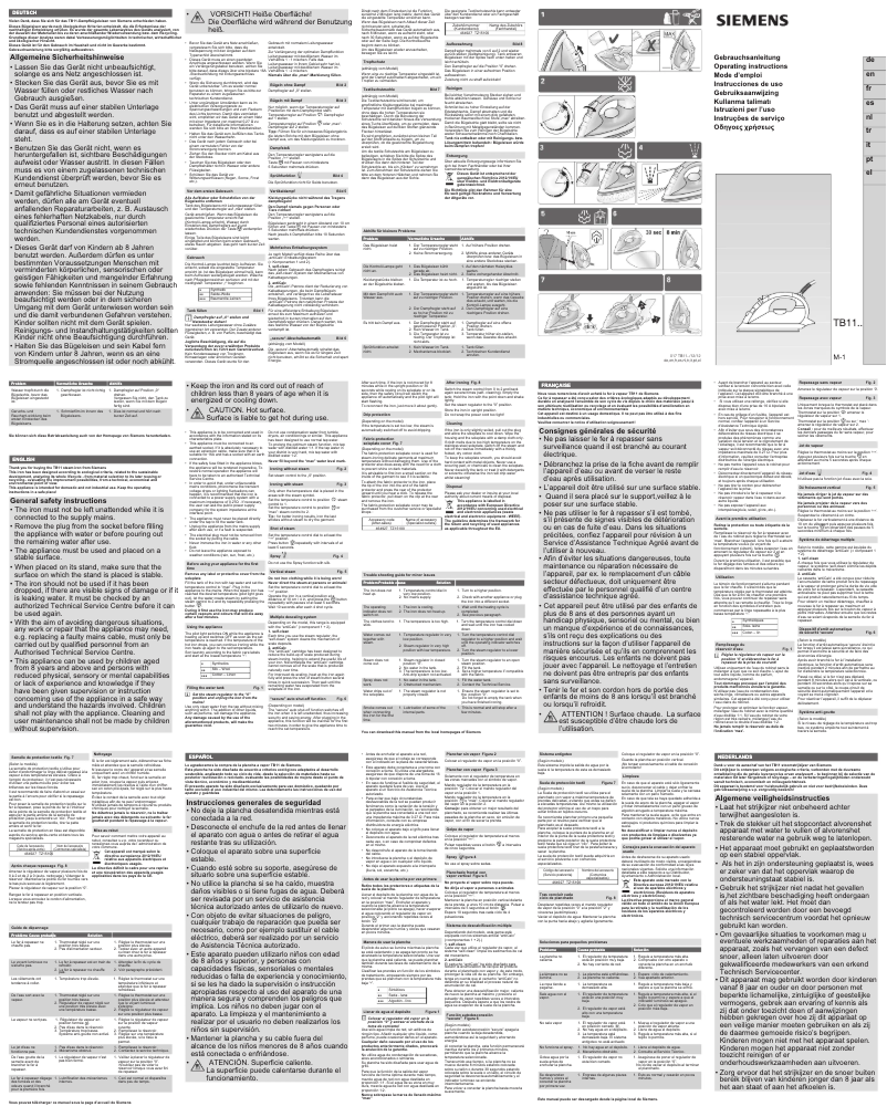 Page n°1 - Manuel utilisateur Siemens TB11626