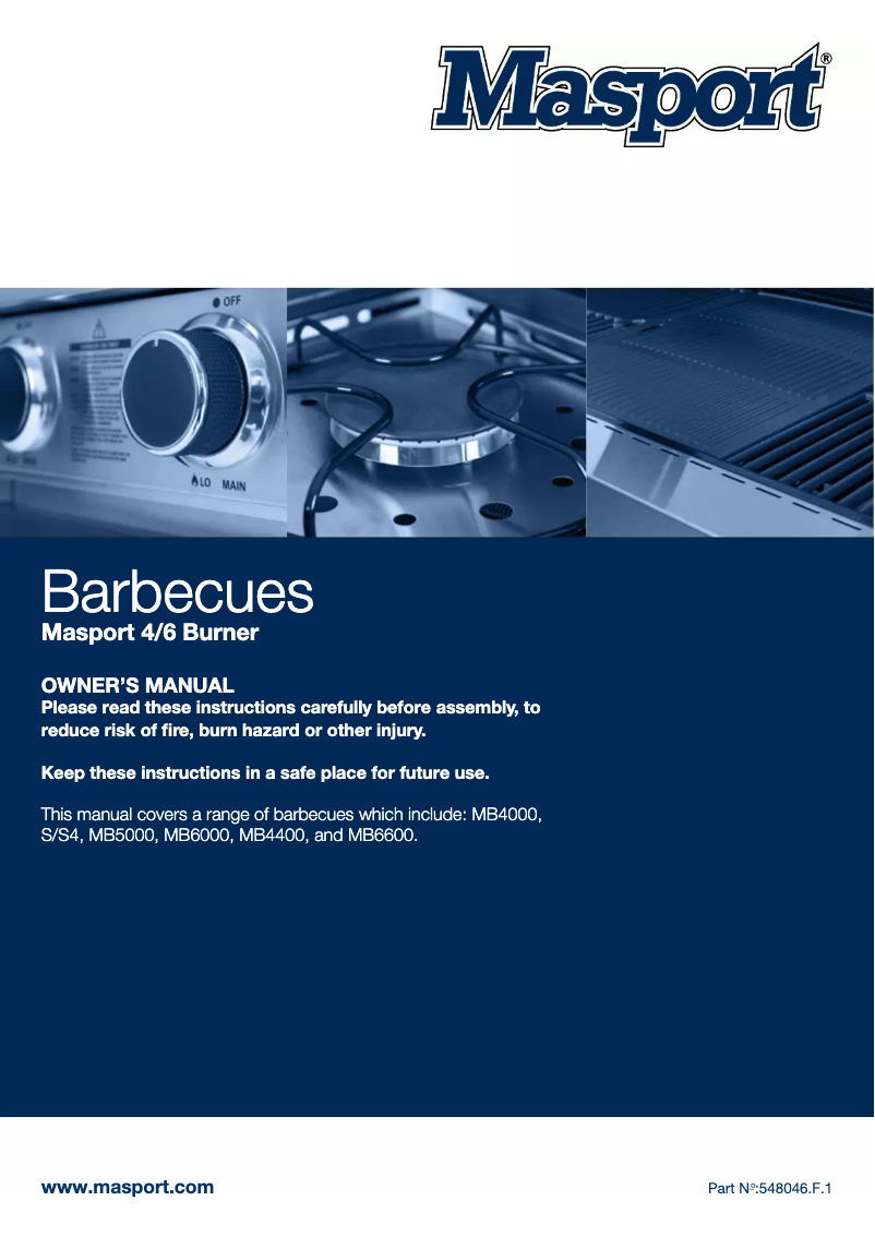 Page n°1 - Manuel utilisateur Masport MB6000