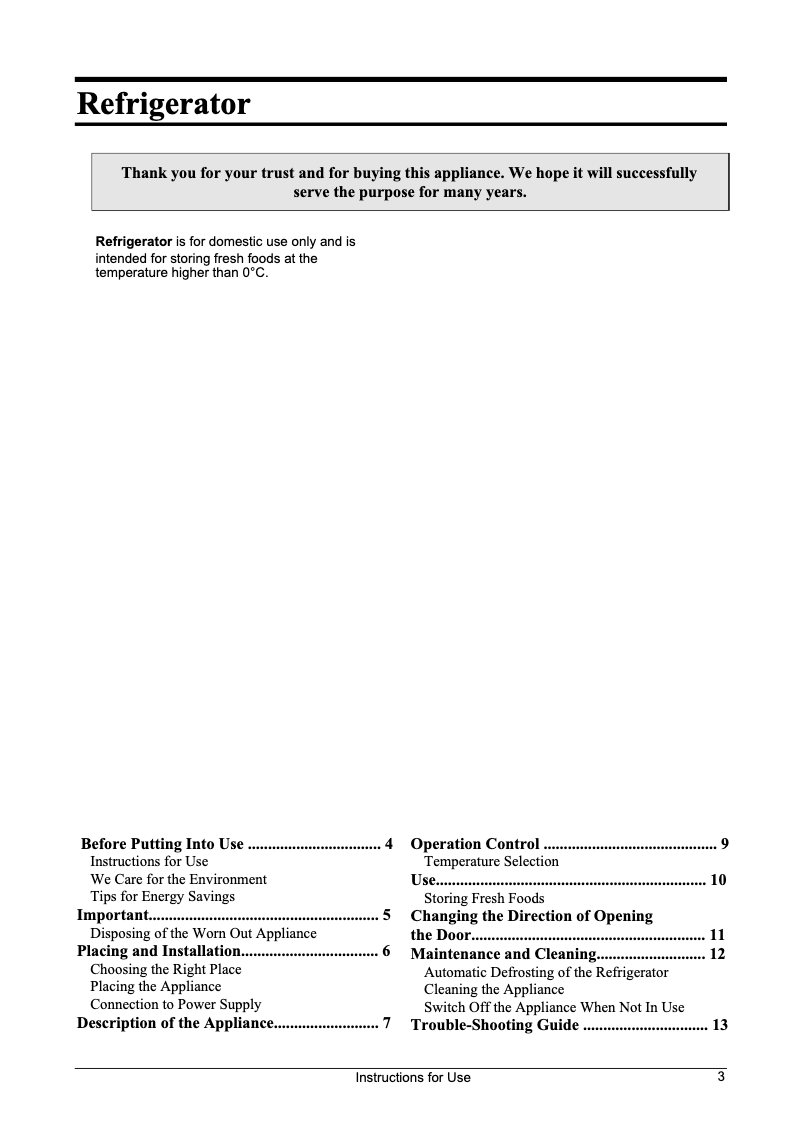 Page n°1 - Manuel utilisateur Gorenje R4223W