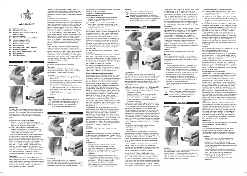 Page 1 de la notice Manuel utilisateur HQ W9-20196