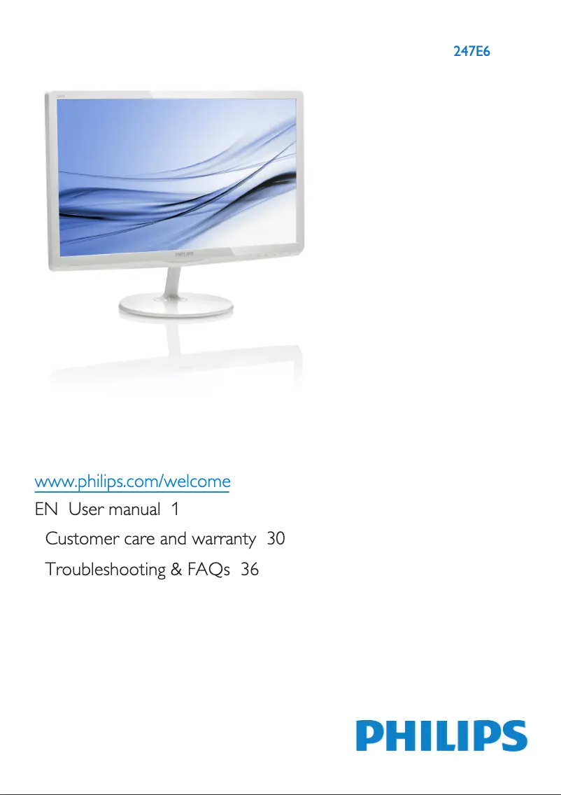 Page n°1 - Manuel utilisateur Philips 247E6BDAD