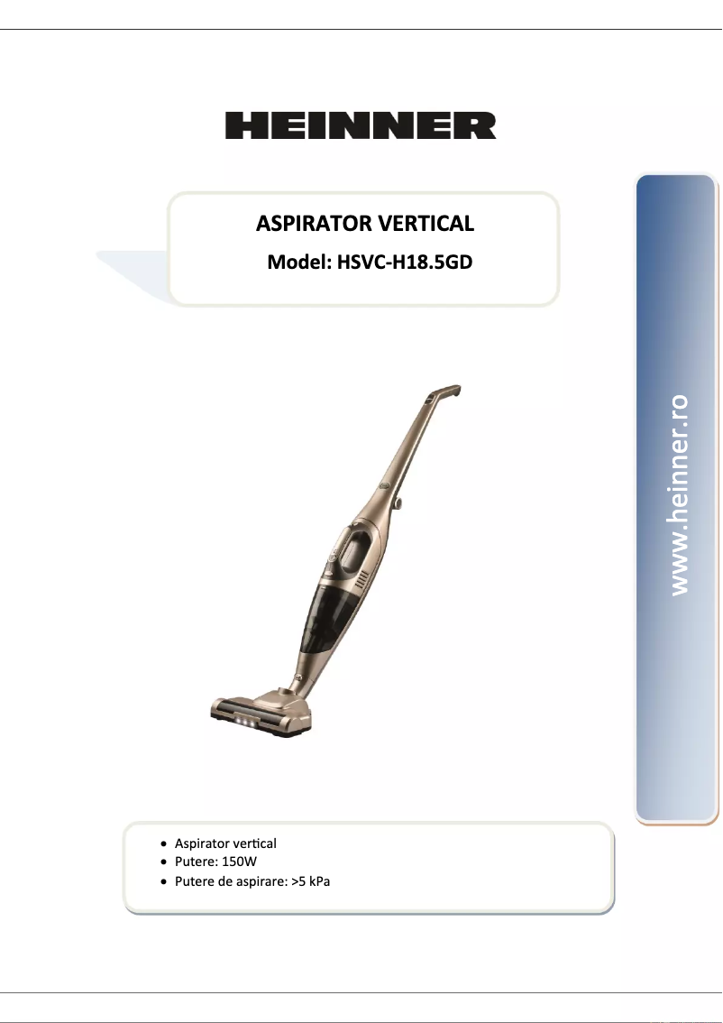 Image de la première page du manuel de l'appareil HSVC-H18.5GD