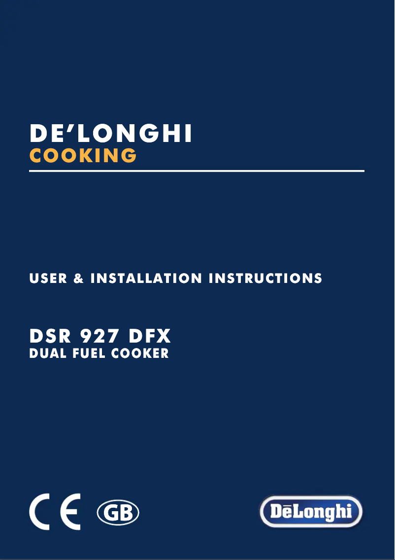 Page 1 de la notice Instructions / montage DeLonghi DSR 927 DFX