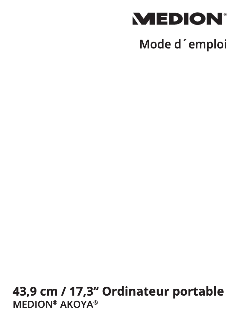 Page n°1 - Manuel utilisateur Medion Erazer P7643 MD 99794