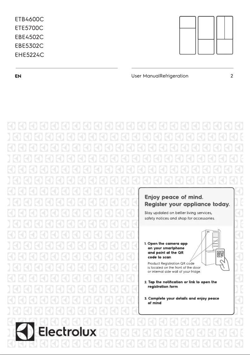 Page 1 de la notice Manuel utilisateur Electrolux EBE4502C