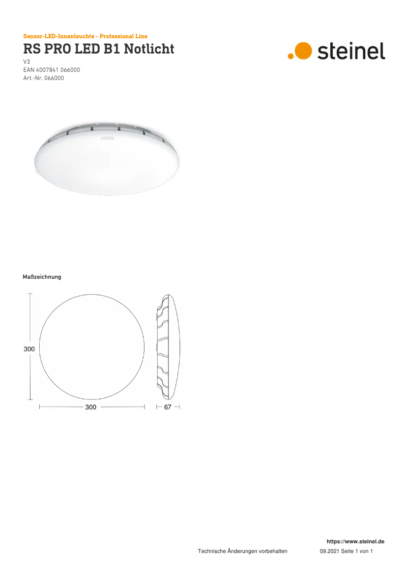 Image de la première page du manuel de l'appareil RS PRO LED B1