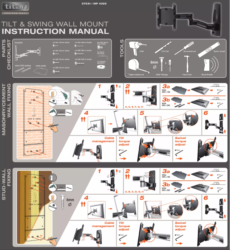 Page n°1 - Manuel utilisateur Titan MP 4025