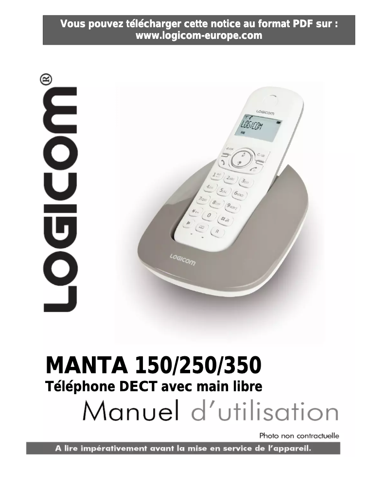 Page n°1 - Manuel utilisateur Logicom Manta 250