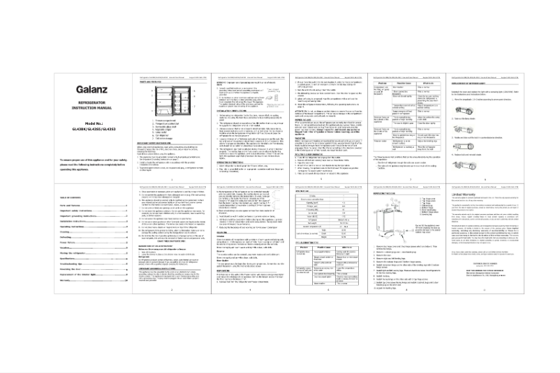 Page n°1 - Manuel utilisateur Galanz GL43S5