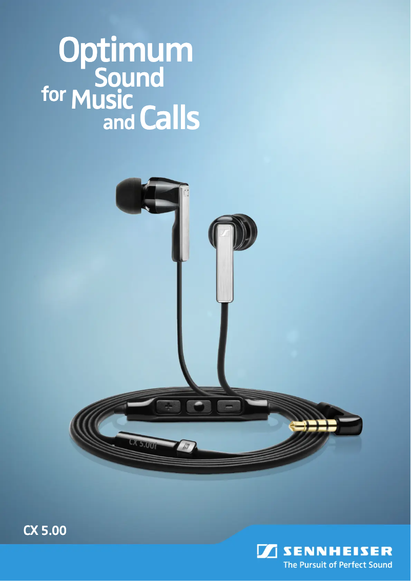 Page 1 de la notice Fiche technique Sennheiser CX 5.00