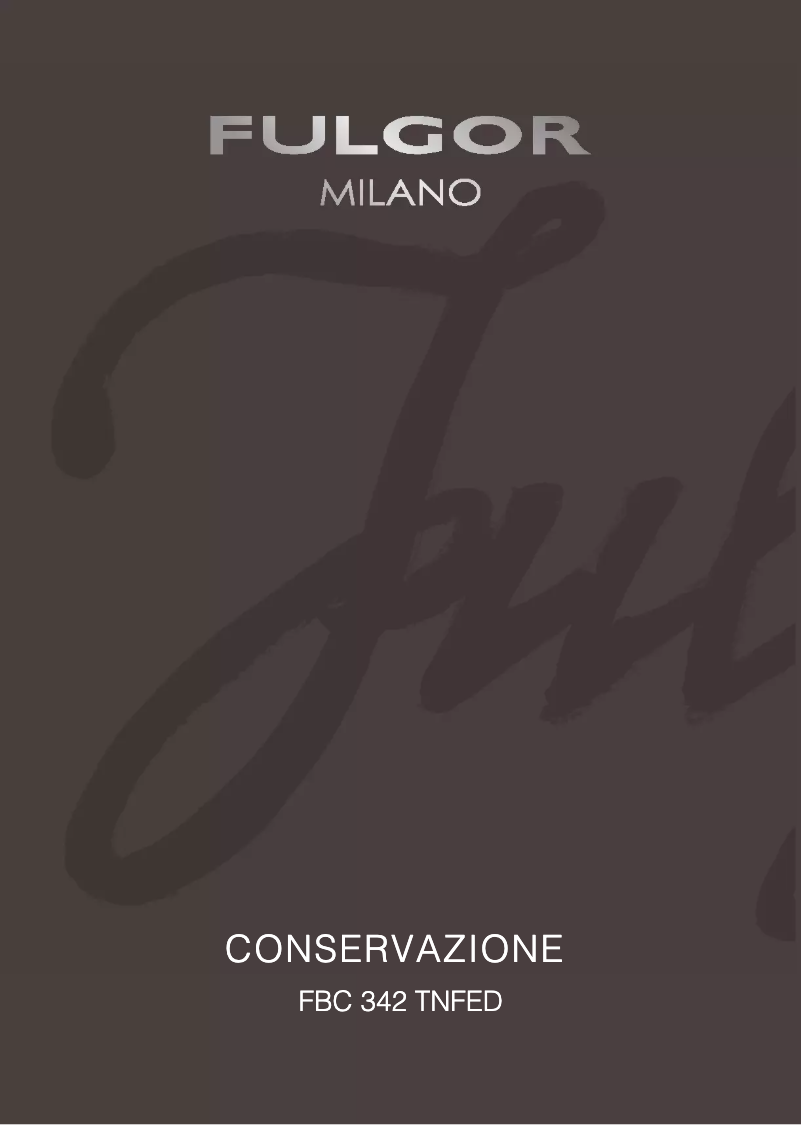Page 1 de la notice Manuel utilisateur Fulgor Milano FBC 342 TNF ED