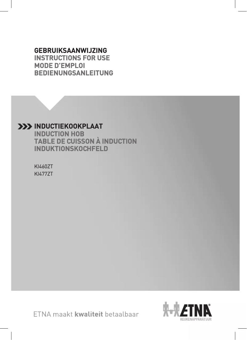 Image de la première page du manuel de l'appareil KI477ZT