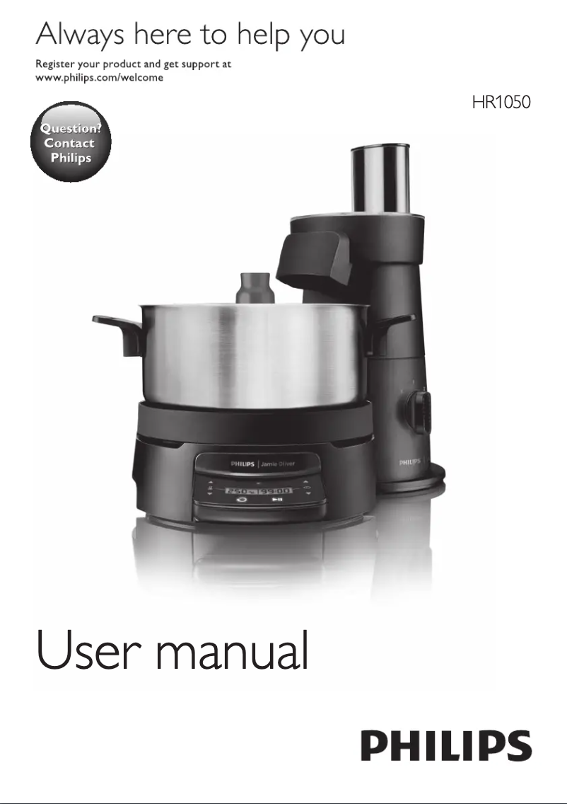 Image de la première page du manuel de l'appareil Jamie Oliver HomeCooker HR1050