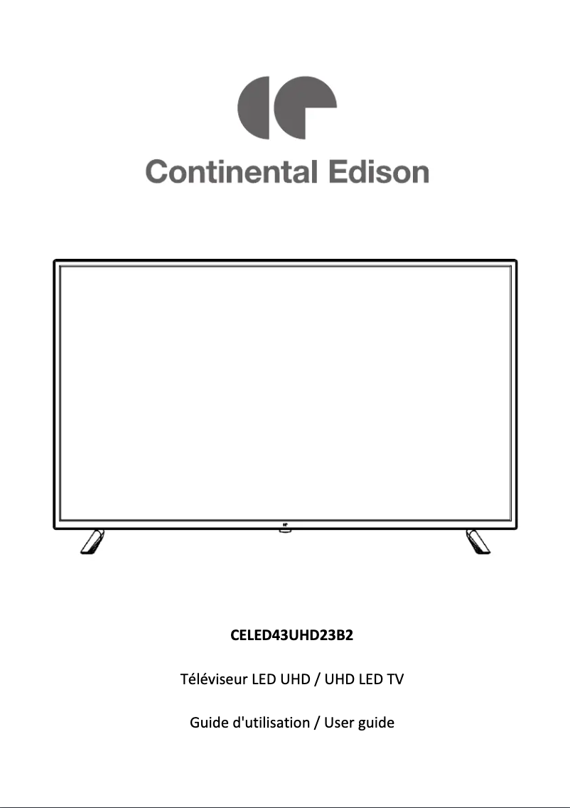 Page 1 de la notice Manuel utilisateur Continental Edison CELED43UHD23B2