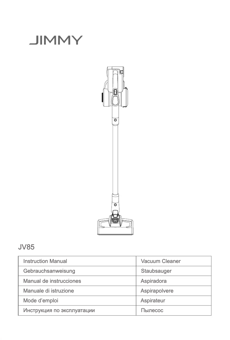 Page 1 de la notice Manuel utilisateur JIMMY JV85