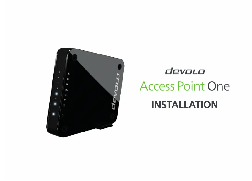 Image de la première page du manuel de l'appareil Access Point One