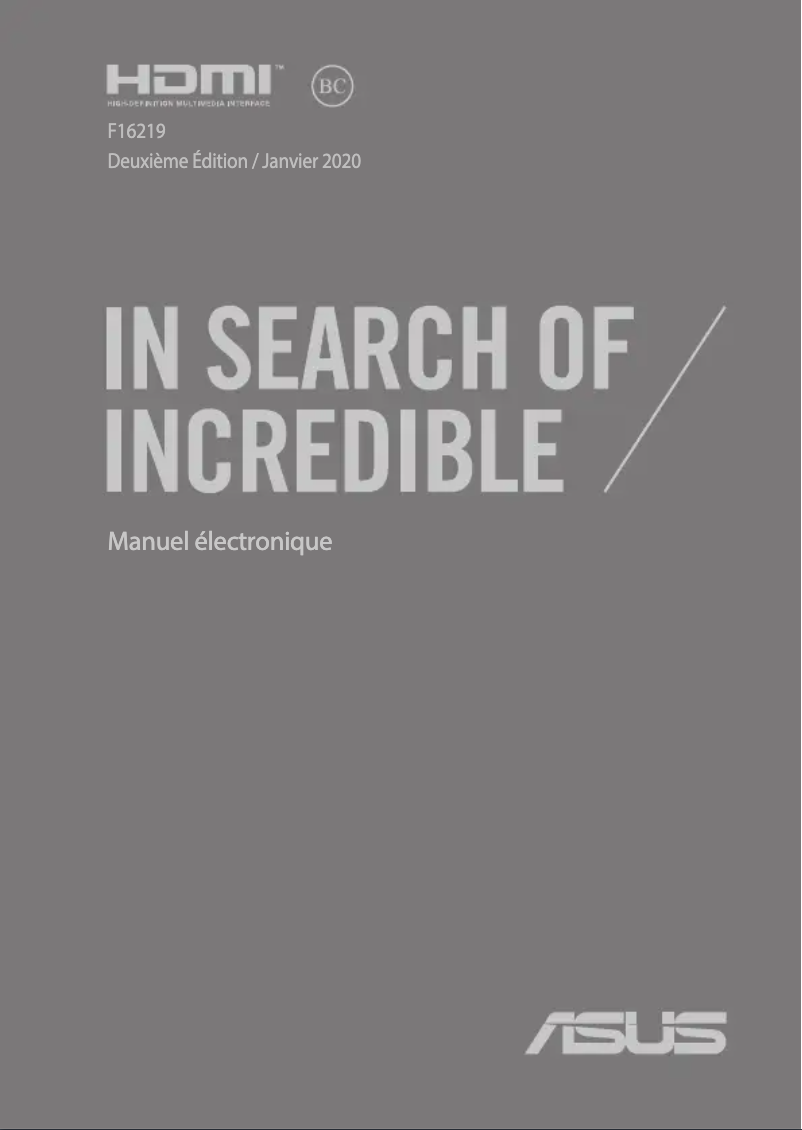 Image de la première page du manuel de l'appareil VivoBook Flip TP202NA