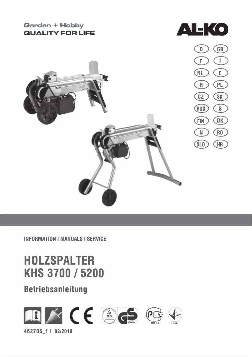 Imagen de la primera página del manual del dispositivo KHS 3700