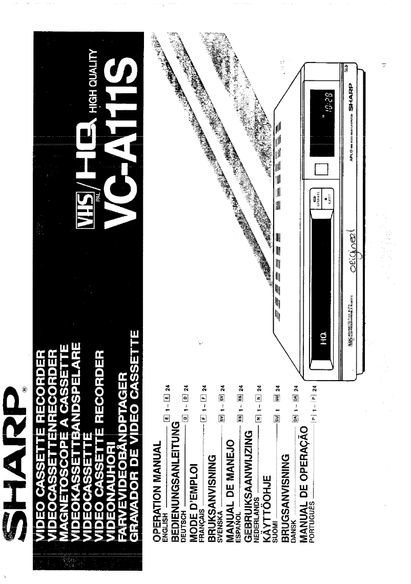 Page n°1 - Manuel utilisateur Sharp VC-A111