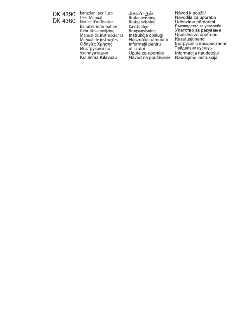 Image de la première page du manuel de l'appareil DK 4390