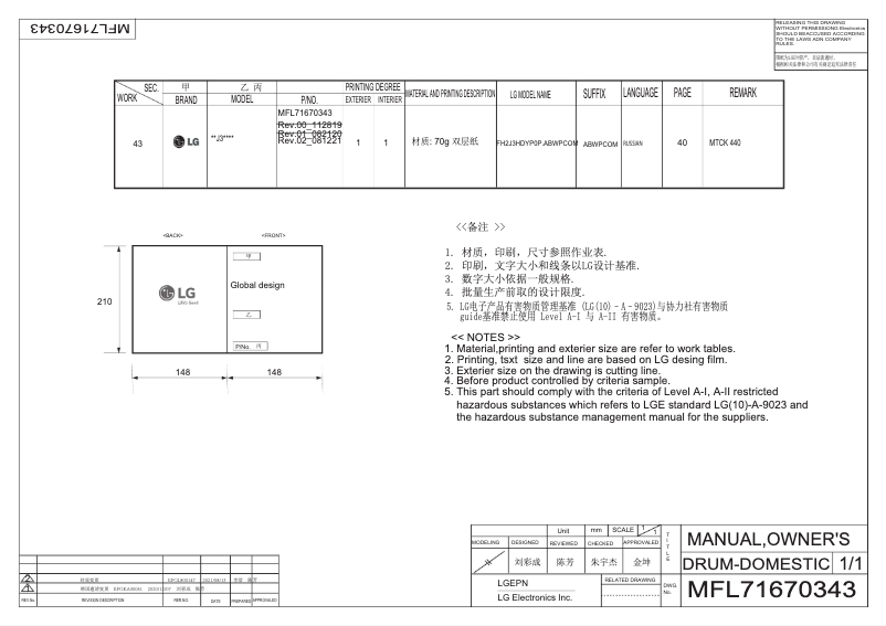 Image de la première page du manuel de l'appareil F2J3WS0W