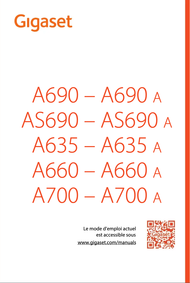 Page n°1 - Manuel utilisateur Gigaset A690H