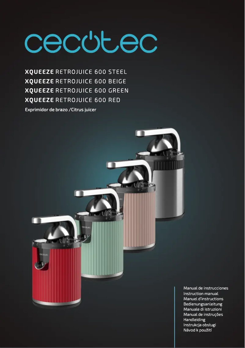 Image de la première page du manuel de l'appareil Xqueeze RetroJuice 600