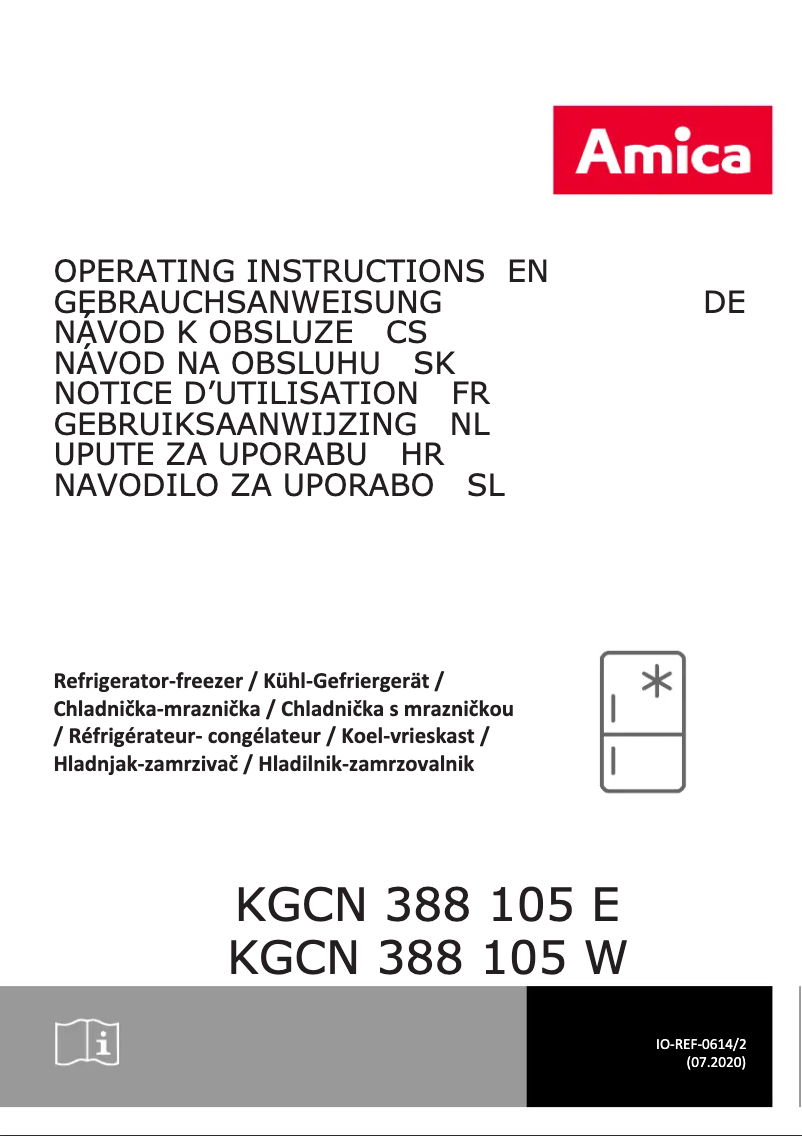 Page n°1 - Manuel utilisateur Amica KGCN 388 105 E