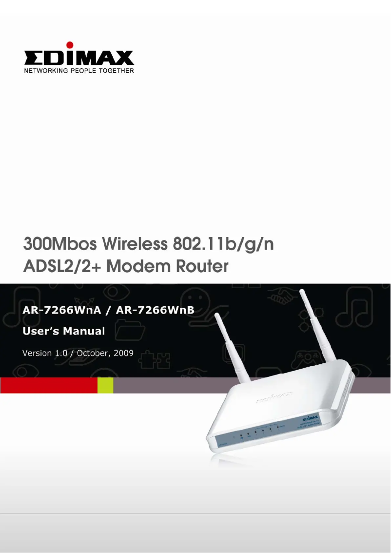 Image de la première page du manuel de l'appareil AR-7266WNA