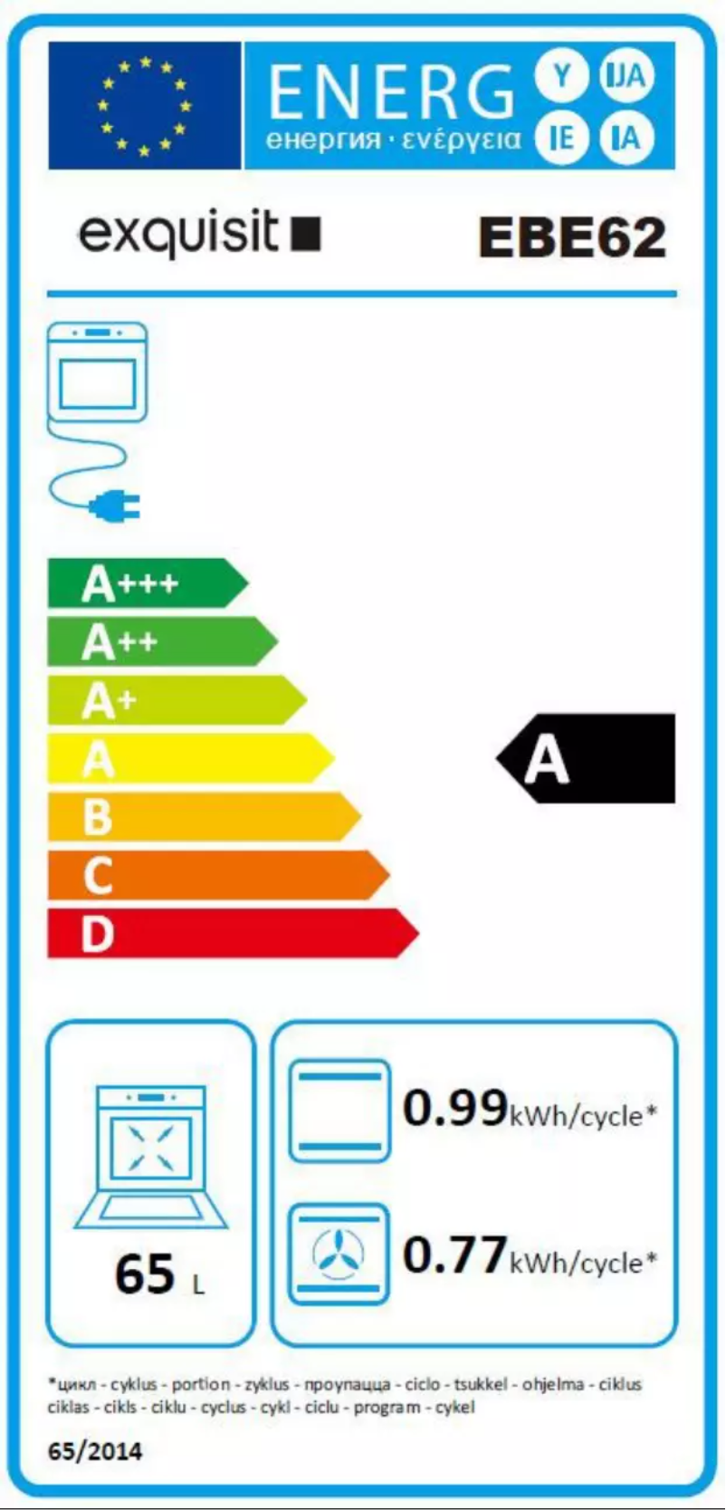Image de la première page du manuel de l'appareil EBE62