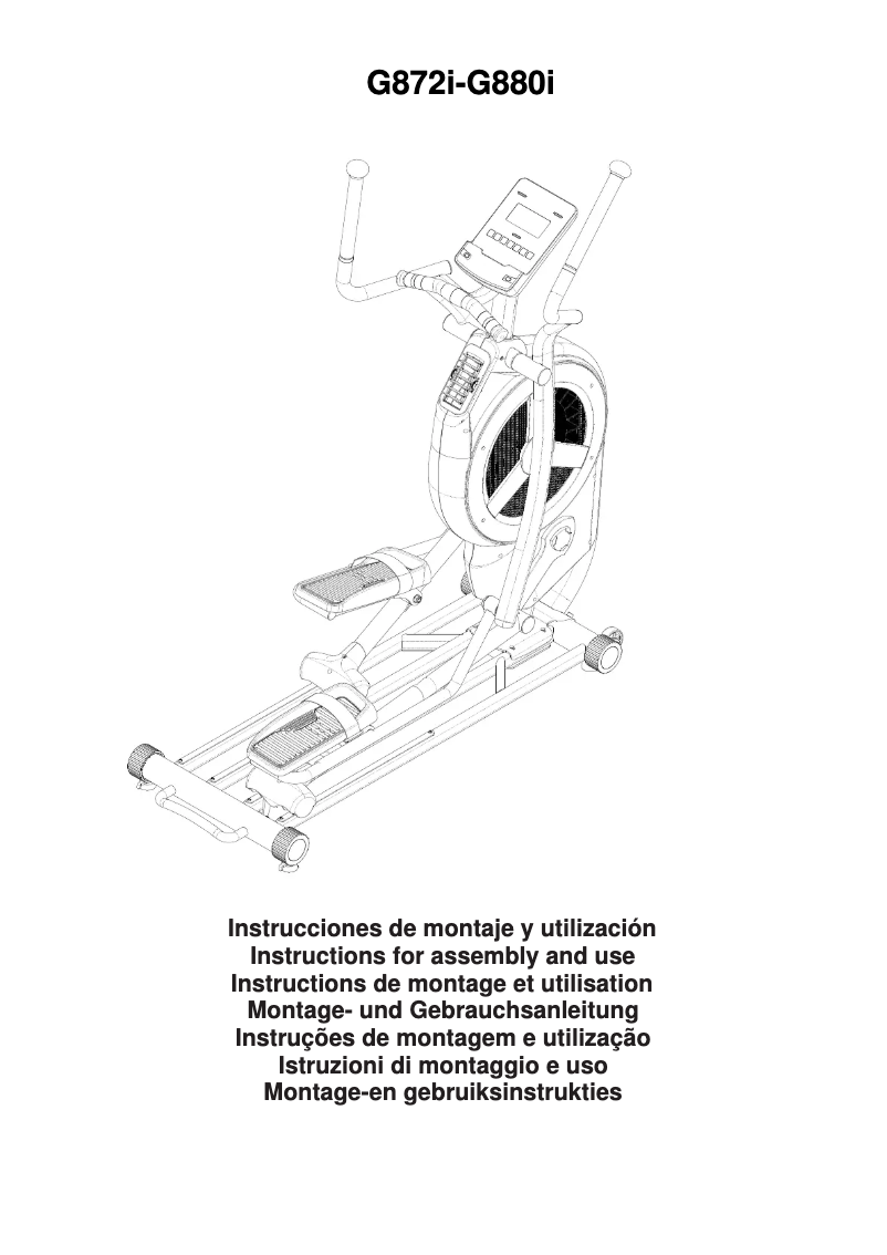 Page 1 de la notice Manuel utilisateur BH Fitness I.CROSS1000 G872I