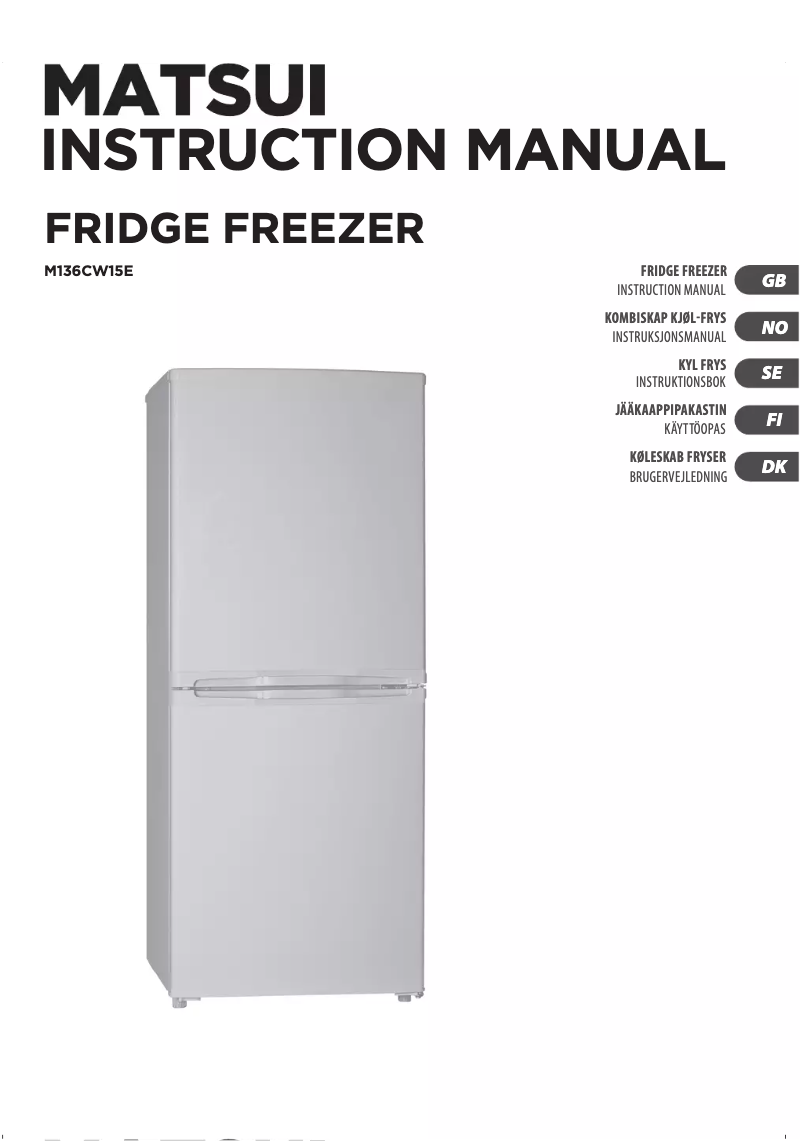 Page 1 de la notice Manuel utilisateur Matsui M136CW15E
