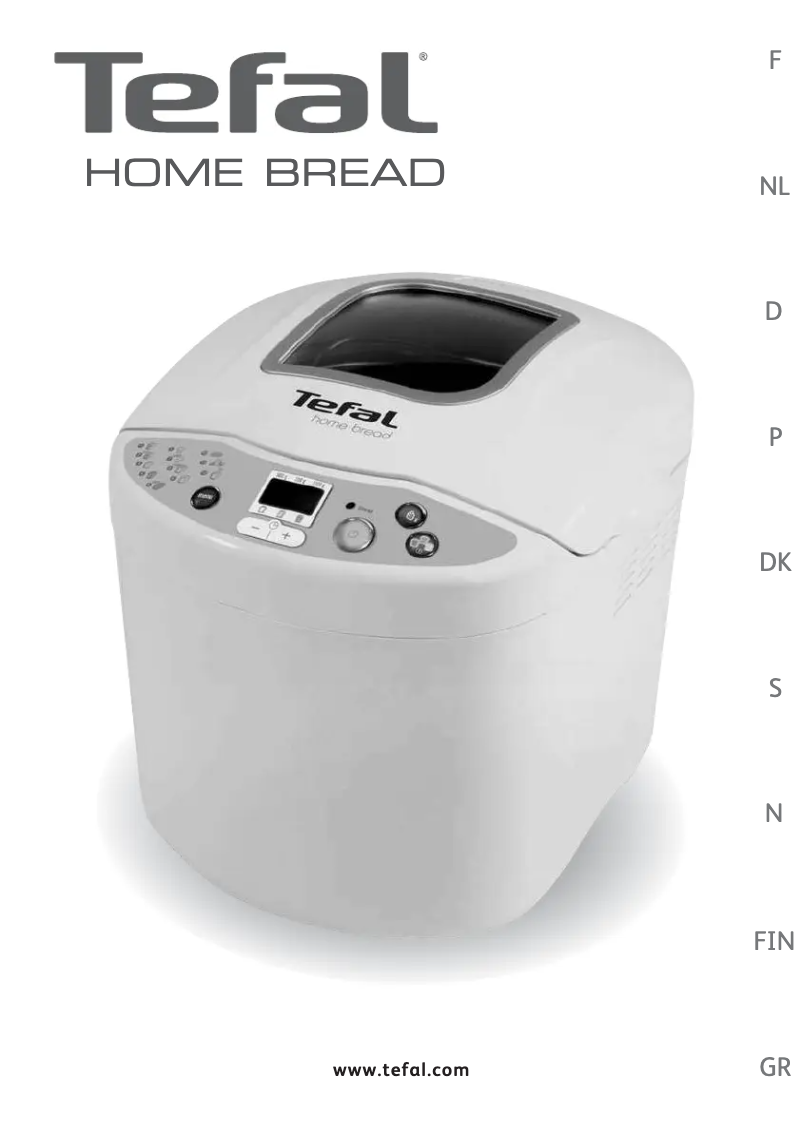Page n°1 - Manuel utilisateur Tefal Home Bread OW2001