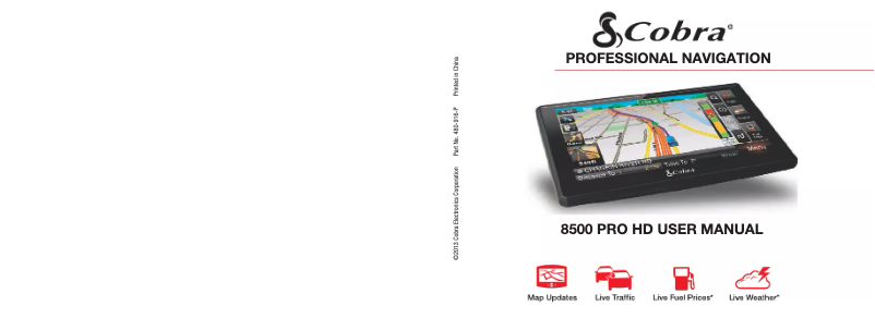 Page n°1 - Manuel utilisateur Cobra 8500 PRO HD