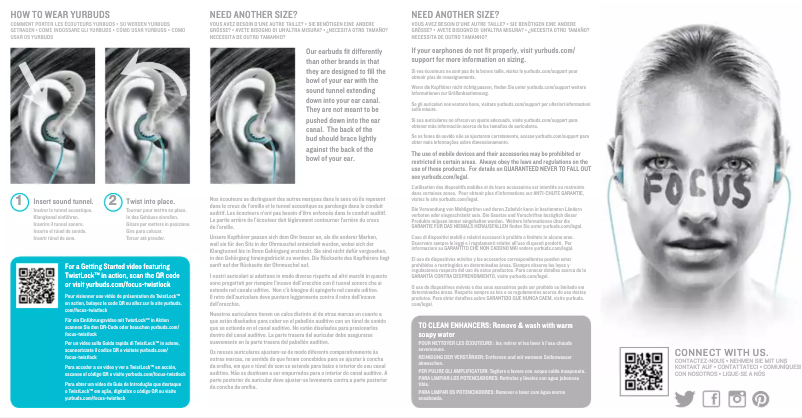 Page n°1 - Manuel utilisateur Yurbuds Focus 100 Women