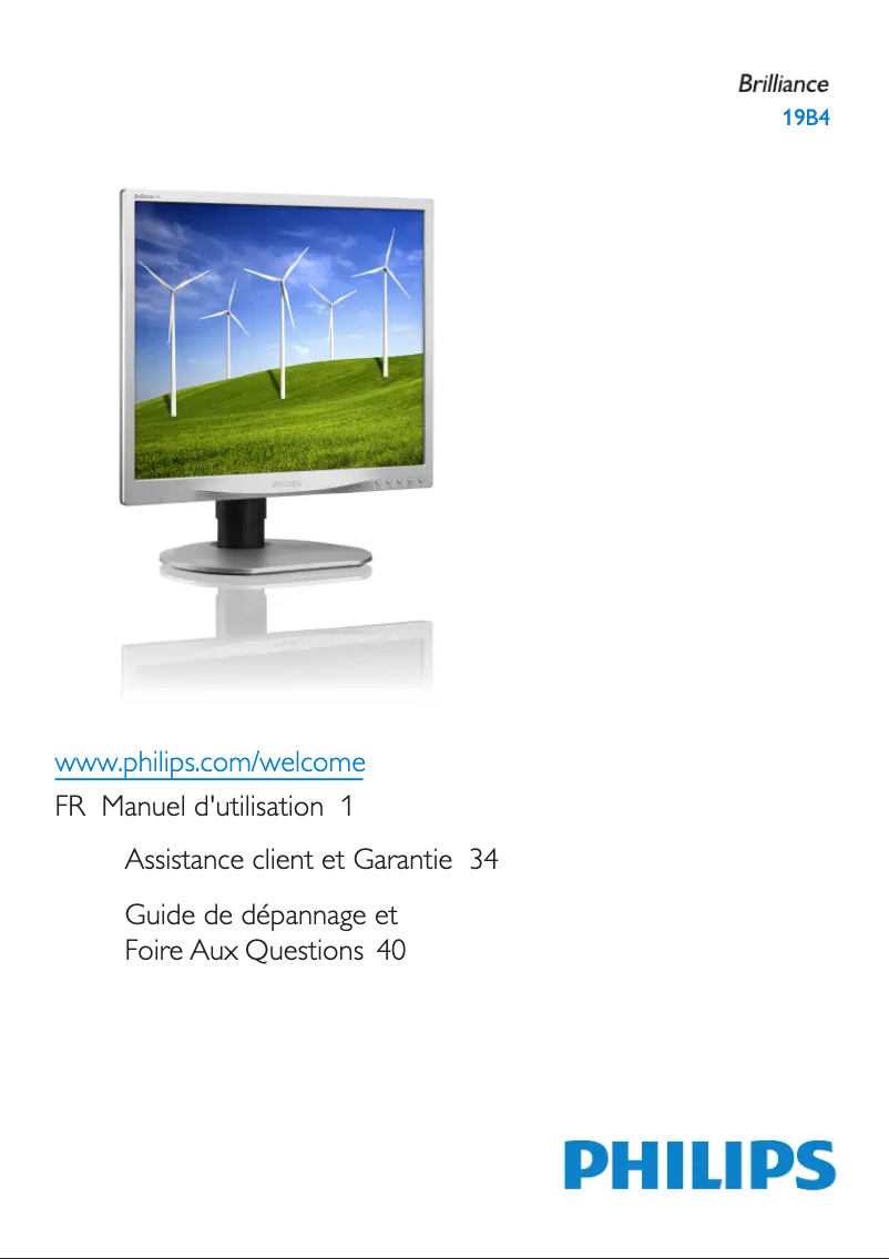 Page n°1 - Manuel utilisateur Philips B Line 19B4LCS5