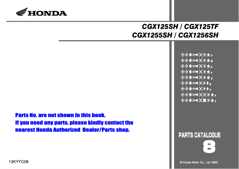Page 1 de la notice Manuel utilisateur Honda Ace 125 (2017)