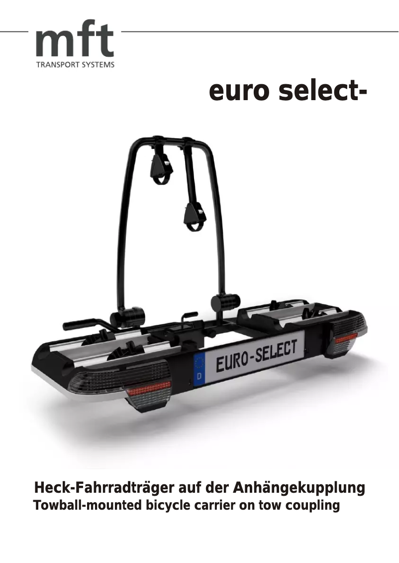 Page 1 de la notice Manuel utilisateur MFT Euro-select